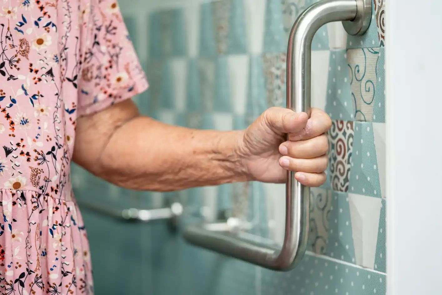 Occupational therapist conducting a home safety assessment to support aging in place